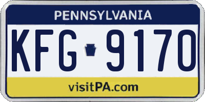 PA license plate KFG9170