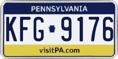 PA license plate KFG9176