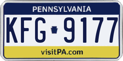 PA license plate KFG9177