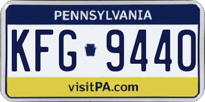 PA license plate KFG9440
