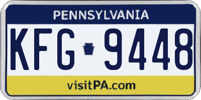 PA license plate KFG9448