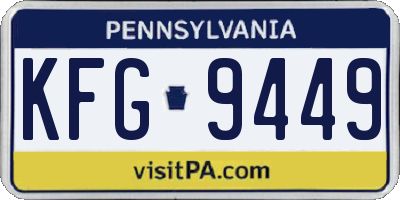 PA license plate KFG9449