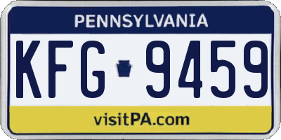 PA license plate KFG9459