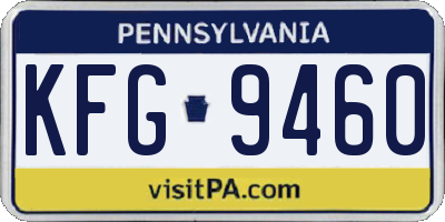 PA license plate KFG9460