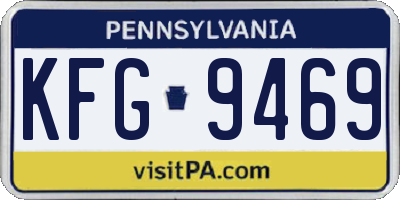 PA license plate KFG9469