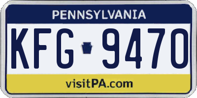 PA license plate KFG9470