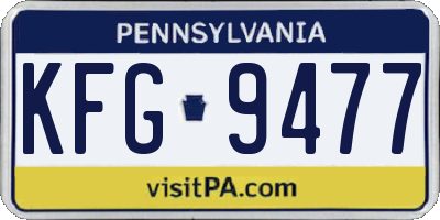 PA license plate KFG9477