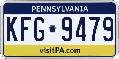 PA license plate KFG9479