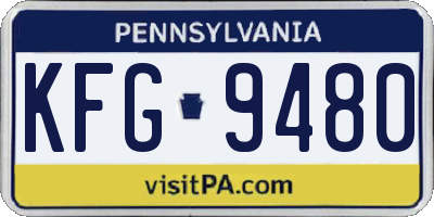 PA license plate KFG9480