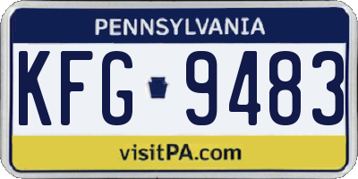 PA license plate KFG9483