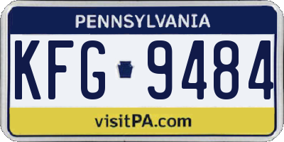PA license plate KFG9484