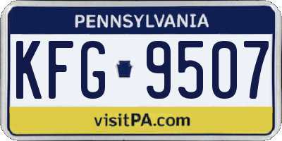 PA license plate KFG9507