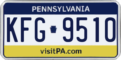 PA license plate KFG9510