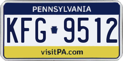 PA license plate KFG9512