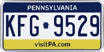 PA license plate KFG9529
