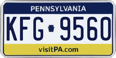 PA license plate KFG9560