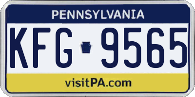 PA license plate KFG9565