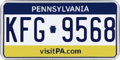 PA license plate KFG9568