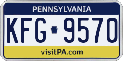 PA license plate KFG9570