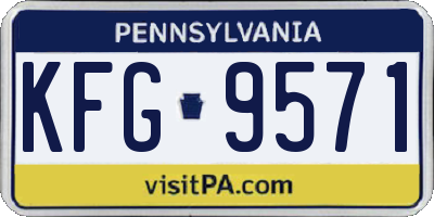 PA license plate KFG9571