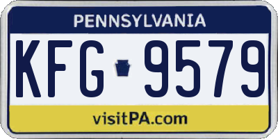 PA license plate KFG9579