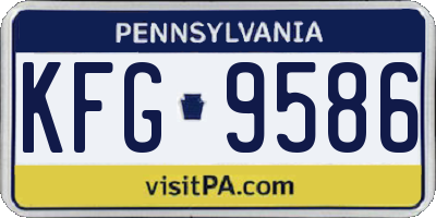 PA license plate KFG9586