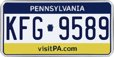 PA license plate KFG9589