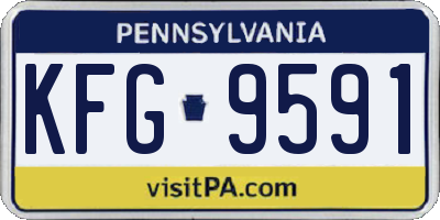 PA license plate KFG9591
