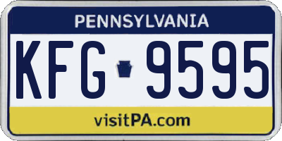 PA license plate KFG9595