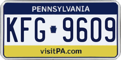 PA license plate KFG9609