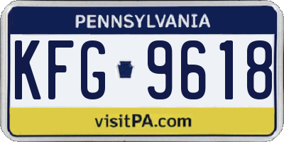 PA license plate KFG9618