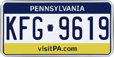 PA license plate KFG9619