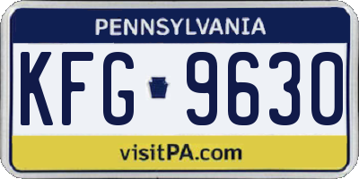 PA license plate KFG9630