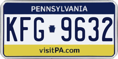 PA license plate KFG9632