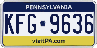 PA license plate KFG9636