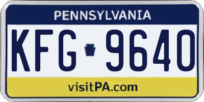 PA license plate KFG9640