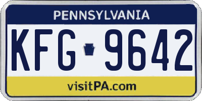 PA license plate KFG9642