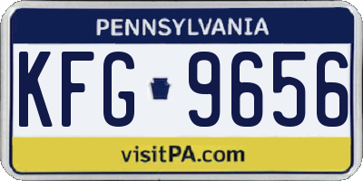 PA license plate KFG9656