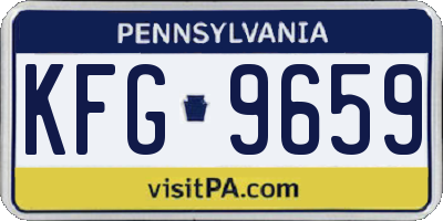 PA license plate KFG9659