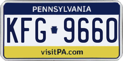 PA license plate KFG9660