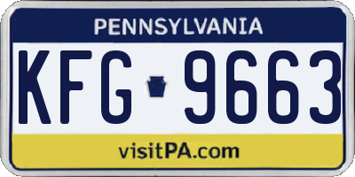PA license plate KFG9663