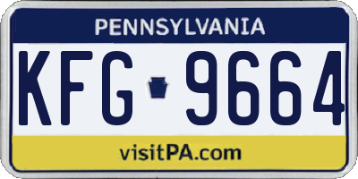 PA license plate KFG9664