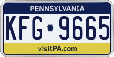 PA license plate KFG9665