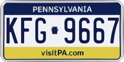 PA license plate KFG9667