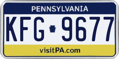 PA license plate KFG9677