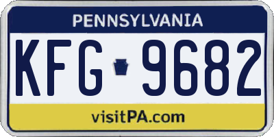 PA license plate KFG9682