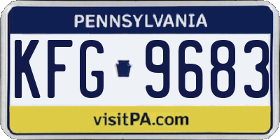 PA license plate KFG9683