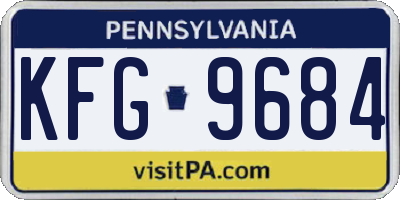 PA license plate KFG9684