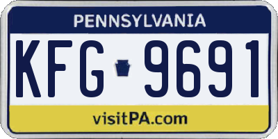 PA license plate KFG9691