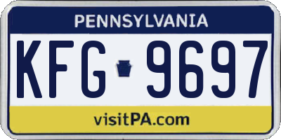PA license plate KFG9697